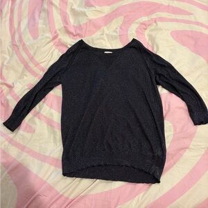Vintage Gap glittery navy sheer sweater
